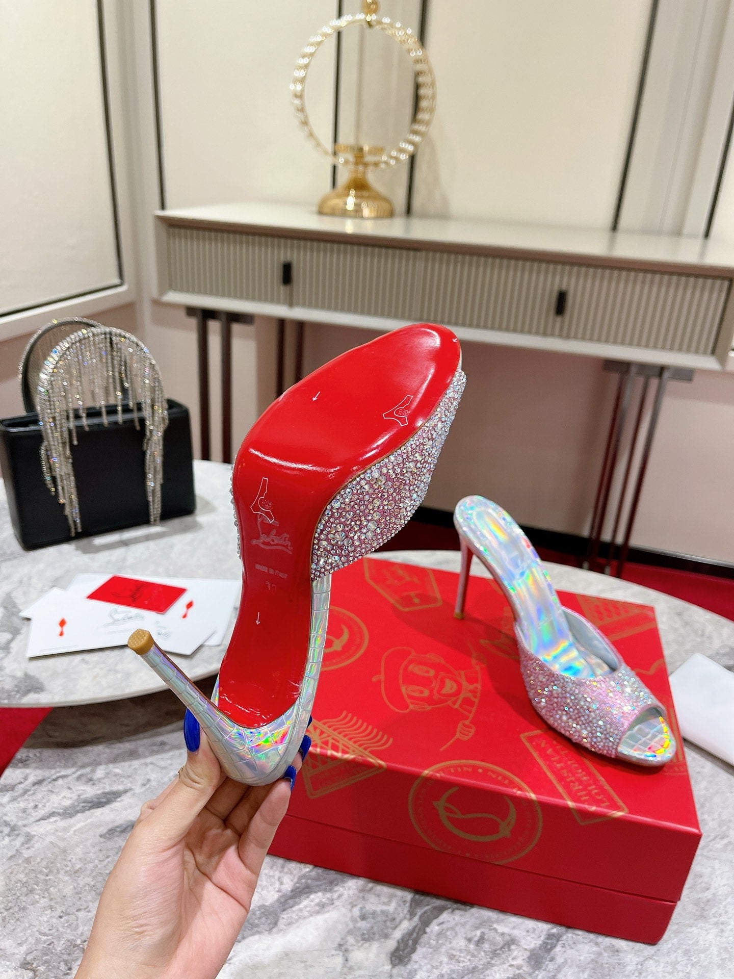 LOUBOUTIN Me Dolly 100 Strass