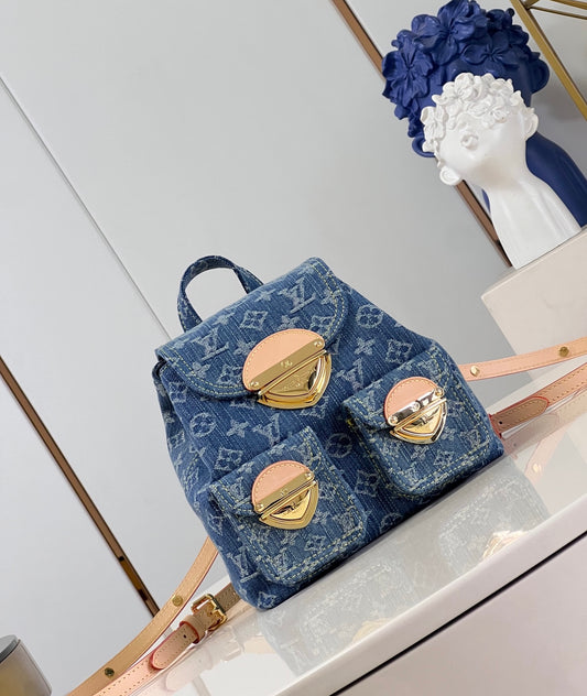 Louis Vuitton Venice Zaino Monogram Denim Blu