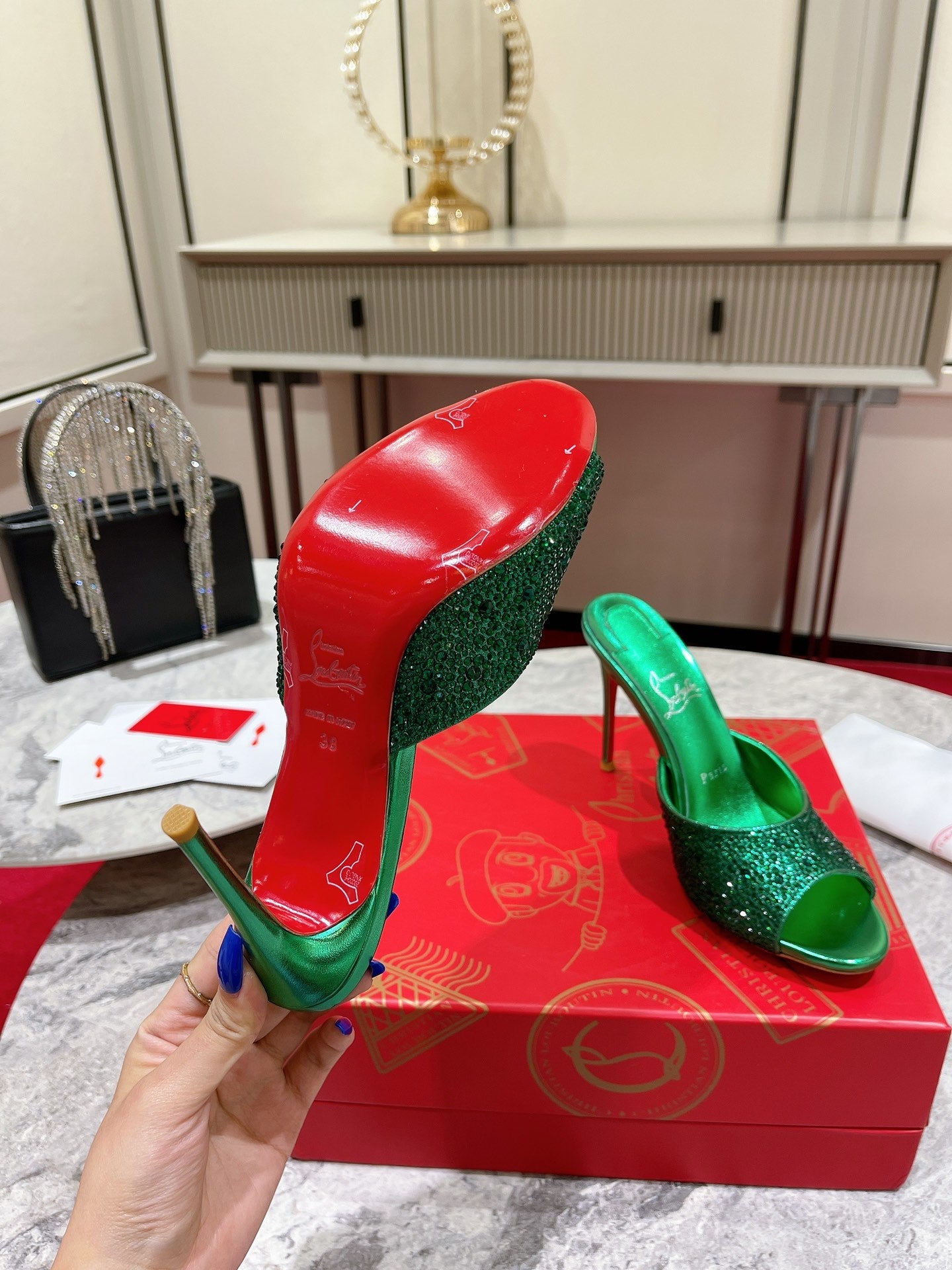 LOUBOUTIN Me Dolly 100 Strass