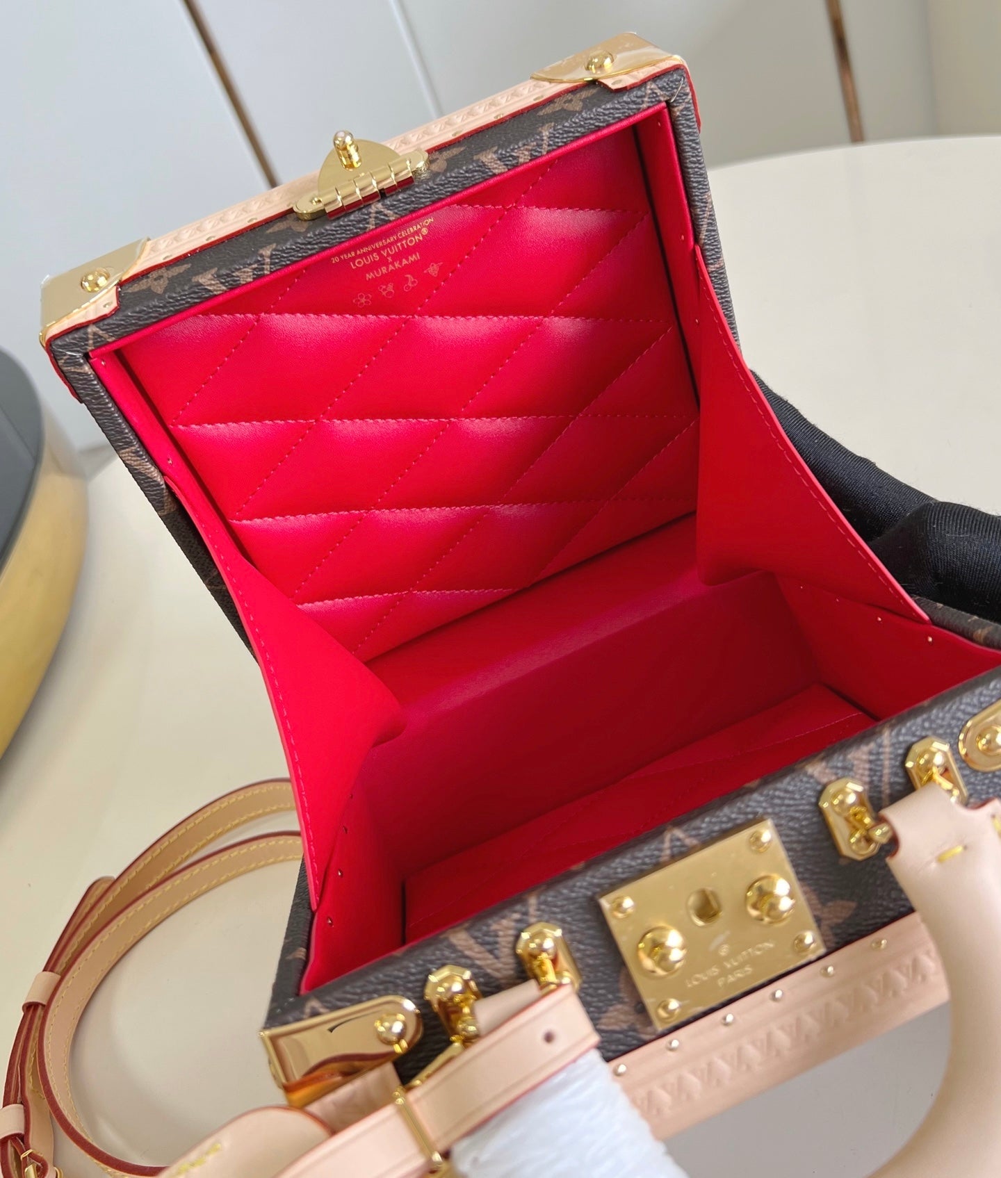Louis Vuitton x TM Mini Square Trunk Cherry